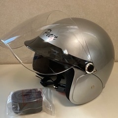 ジェットヘルメット 美品 シルバーの画像