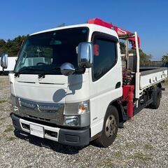【検付車両】H29年式　三菱ふそう　キャンター　クレーン平　小型...