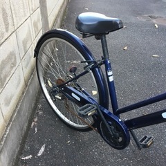 自転車　ママチャリ　ネービーの画像