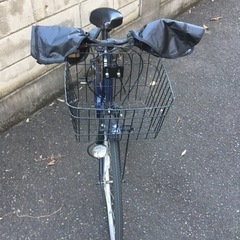自転車　ママチャリ　ネービーの画像