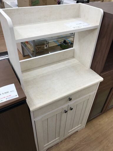 ★ジモティ割あり★  キャビネット ホワイト H121×W59×D39 クリーニング済み KJ3751