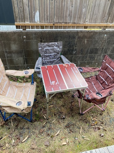 アウトドア　テーブル　チェアーセット