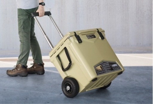 クーラーボックス 大型 大容量 タイヤ付き コラボ アウトプットライフ × ディーライト アイスランド クーラーボックス ホイール付き 45QT/約42L