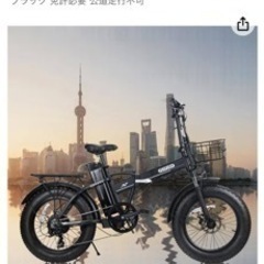 フル電動20インチファットバイク時速40km バッテリー15ahの画像