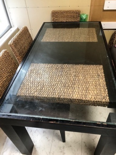 ヒヤシンスダイニングテーブル椅子4脚セット