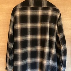 【値下げ！】長袖　裏起毛　チェック柄　ブラック（メンズ）の画像
