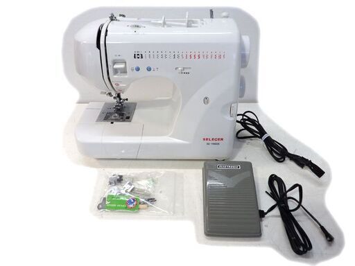 ★ 新札幌発 SELEGER セレガ― コンパクトミシン SG-1100DX 動作品 足踏みペダル付き / No.2158 ★