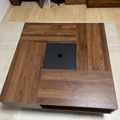 ローテーブル　センターテーブル　美品　木　収納力あり