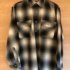 長袖　上着　チェック柄　ブラック（メンズ）