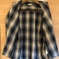 長袖　上着　チェック柄　ブルーグリーン【メンズ）の画像