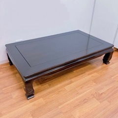 黒檀製  座卓 黒檀彫刻脚座卓 - メルカリ