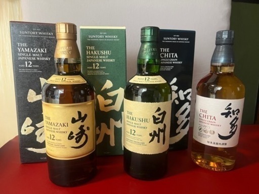 サントリー　山崎12年　白州12年　知多　
