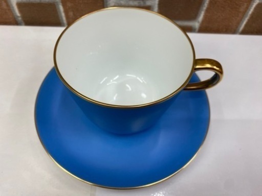 【愛品館 江戸川店】大倉陶園 色蒔きモーニングカップ＆ソーサー3客セットD:103-019325-007