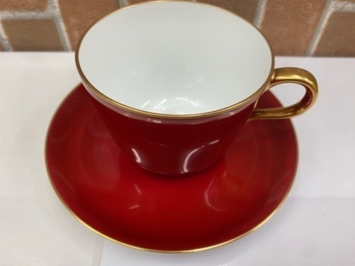 【愛品館 江戸川店】大倉陶園 色蒔きモーニングカップ＆ソーサー3客セットD:103-019325-007
