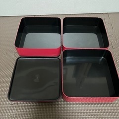 [まだあります]キティちゃんのミニお重箱 3段 13.5×13.5×13.5の画像
