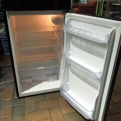 山善 冷蔵庫 128L 2021年製 PJKFR-D130 ブラック 2ドア 右開き 100L