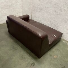 合皮 ソファロースタイル  フロアソファ 二人掛け クション付きの画像