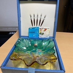 ガラス工芸品(フォーク小付き)
