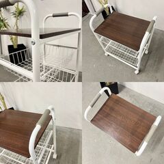  15019  LIXILビバ キャスター付キッチンワゴン   ◆大阪市内・東大阪市他 5,000円以上ご購入で無料配達いたします！◆ ※京都・高槻・枚方方面◆神戸・西宮・尼崎方面◆奈良方面、大阪南部方面　それぞれ条件付き無料配送あり！            の画像