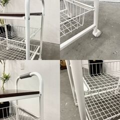  15019  LIXILビバ キャスター付キッチンワゴン   ◆大阪市内・東大阪市他 5,000円以上ご購入で無料配達いたします！◆ ※京都・高槻・枚方方面◆神戸・西宮・尼崎方面◆奈良方面、大阪南部方面　それぞれ条件付き無料配送あり！            の画像