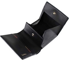 新品★ ポールスミス 財布 折り財布 ブライトストライプステッチ★ PSQ023 (ブラック)  の画像