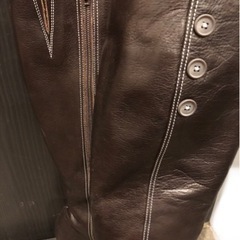 茶、ブーツ24センチの画像