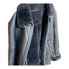 【オークション形式】ZARA フライトジャケットB-3 フェイクレザー　ボア　黒XLの画像