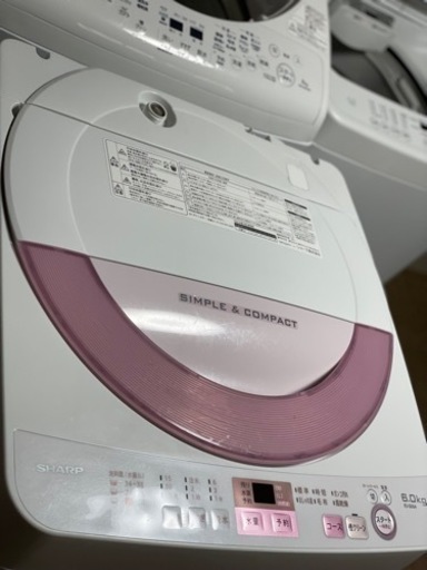 送料・設置込み　洗濯機　6kg SHARP 2017年