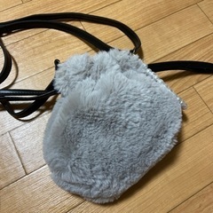 エコファー巾着ショルダーバッグの画像