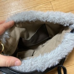 エコファー巾着ショルダーバッグの画像