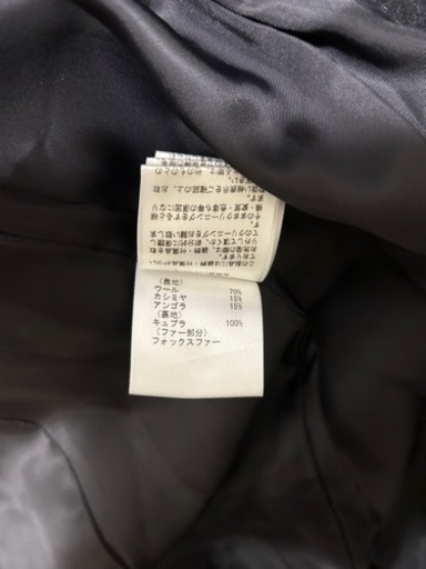 希少極美品　ダイアグラム グレースコンチネンタルウールコート　フォックスファー　カシミア　アンゴラ