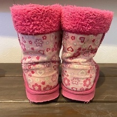 ムートン　ブーツ　靴　kids 19㎝　シューズ　ピンク　女の子の画像