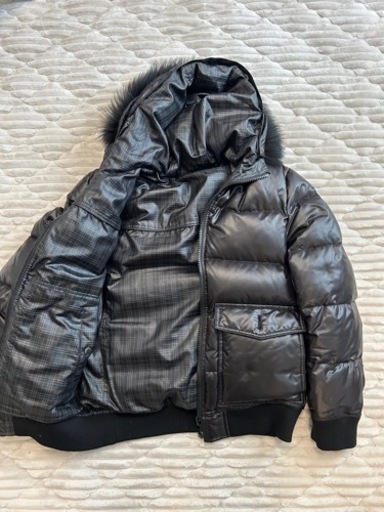 極美品　バーバリーブラックレーベル　BURBERRY BLACK LABEL ファー付きリバーシブルダウンジャケット M