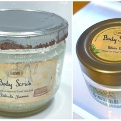 最終価格　2点セット　新品有　SABON ボディスクラブ　デリケートジャスミン　ホワイトティーの画像