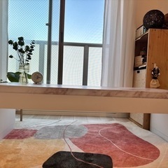 【12/3まで】ローテーブル／白／大理石リメイクシートの画像