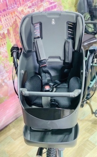 ❶5837子供乗せ電動アシスト自転車ブリ/パナ20インチ良好バッテリーの 