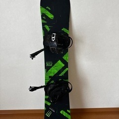 スノーボード板　ビンディング付き