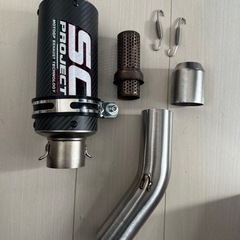 ZX-6R SC CR-T風 マフラー 中間パイプ バッフル付き
