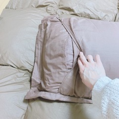 予約済　本日限定　1回のみ使用　敷布団　掛け布団　枕　枕カバー　4点セット　シングル　ダークブラウン　1638の画像