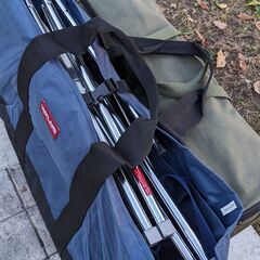 【UNIFLAME/ユニフレーム】 US-1900 ツインバーナー　＆　キッチンスタンド2 ＆ それぞれの収納ケースの画像