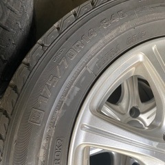 manaray sport 冬タイヤ付き　4穴　スタッドレスタイヤ　アルミホイール　マナレイスポーツ　175/70R14 84Q cood yearの画像