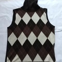 【中古・美品】アンタイトル　こげ茶アンサンブルニット Mサイズの画像