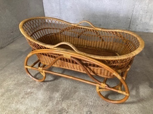 籐　ベビーベット　ゆりかご ゆりかご ベビーベッド 藤のゆりかご
