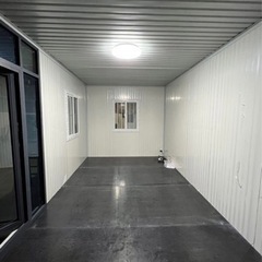 全て込み込み価格！幅3×奥6×高2.8m 組立式ユニットハウス+ガラス張りオプション スーパーハウス コンテナハウス 簡易 事務所 倉庫にもの画像