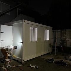 特価 約4畳タイプ 2×3×2.5m ユニットハウス 白色 (株)アオミ