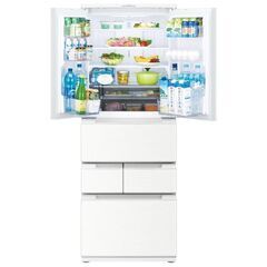 【ヤ取終了9/25】≪yu996ジ≫ 未使用 SHARP/シャープ 6ドア 冷凍冷蔵庫 SJ-MF43K-W ホワイト系 429L 幅65cm 観音開き 奥行薄型デザイン 一部歪みあり 51104-15の画像