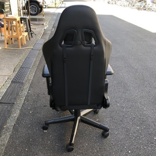EXRACING ゲーミングチェア オフィスチェア リクライニングチェア ブラック 黒