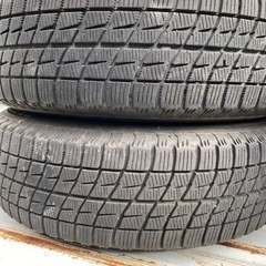 バリ溝　14インチスタッドレスタイヤ　アルミホイール付き　ソリオ・フィットなどの画像