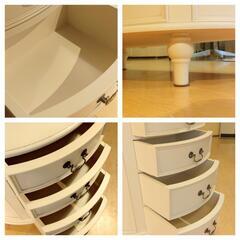 LAURA ASHLEY ハーフムーンチェスト ホワイト 4段 白 ローラ アシュレイ