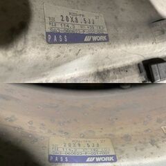 WORK REZAX RZU-FR 27 ワーク レザックス 社外ホイール 20インチ 4本 8.5J/9.5J5HPCD114.3+39/+42 希少　(MHZ113)クレジットカード QRコード決済可能の画像